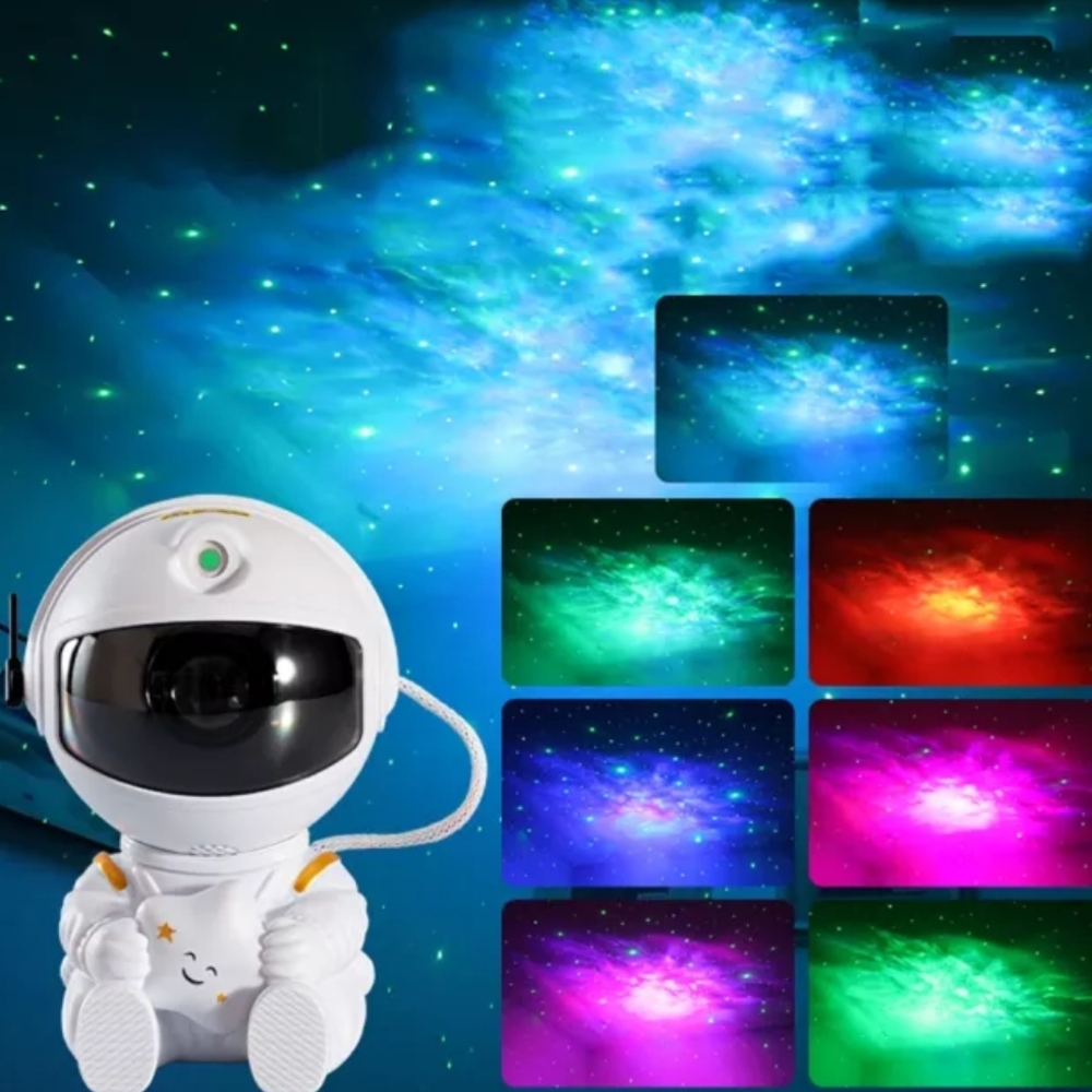Astronaut Star Projector Night Light - White
